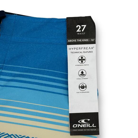 O'Neill Hyperfreak Heat Stripe Line 16" Board Shorts Boys Size 27 Large 14 16 - Picture 3 of 9